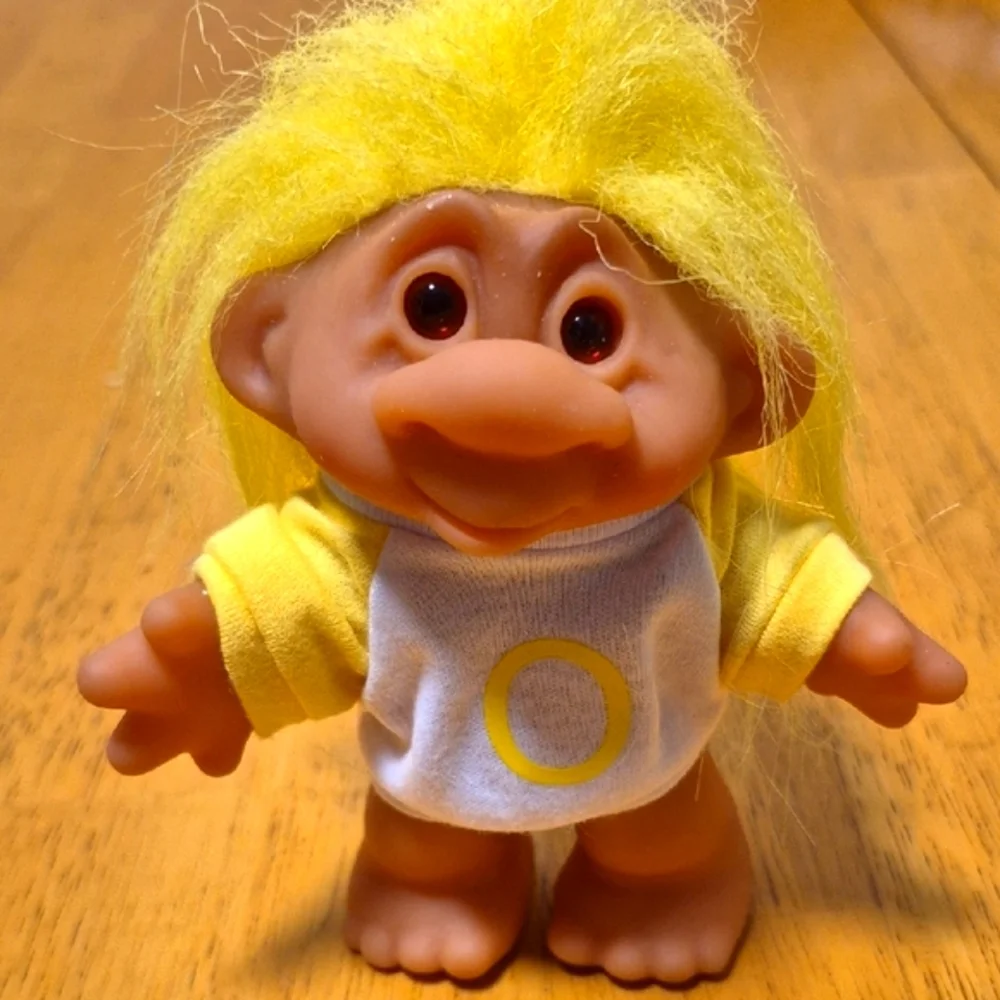 Yellow and Brown Vintage-Style‎ Troll Doll